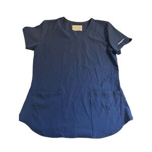 Sketchers Barco Scrub Sk101 Double Pockets V Neck  Navy Size Medium